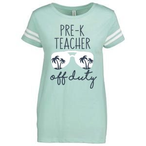 Wo Last Day of School for Teacher Wo PreK Teacher Off Duty Enza Ladies Jersey Football T-Shirt