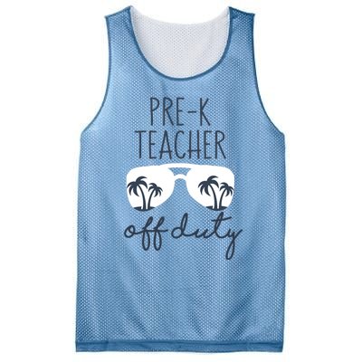 Wo Last Day of School for Teacher Wo PreK Teacher Off Duty Mesh Reversible Basketball Jersey Tank