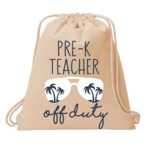 Wo Last Day of School for Teacher Wo PreK Teacher Off Duty Drawstring Bag