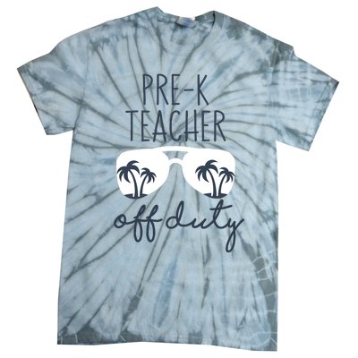 Wo Last Day of School for Teacher Wo PreK Teacher Off Duty Tie-Dye T-Shirt