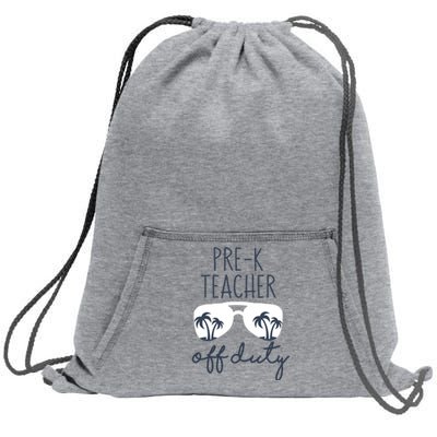 Wo Last Day of School for Teacher Wo PreK Teacher Off Duty Sweatshirt Cinch Pack Bag