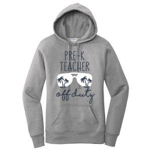 Wo Last Day of School for Teacher Wo PreK Teacher Off Duty Women's Pullover Hoodie