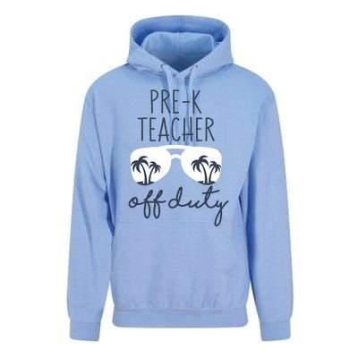 Wo Last Day of School for Teacher Wo PreK Teacher Off Duty Unisex Surf Hoodie