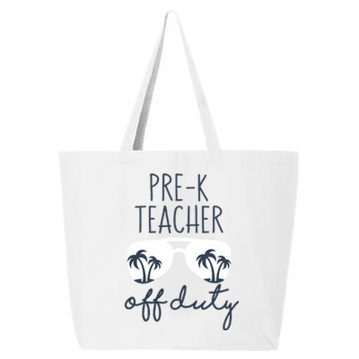 Wo Last Day of School for Teacher Wo PreK Teacher Off Duty 25L Jumbo Tote