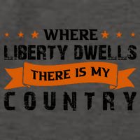 Where Liberty Dwells There Is My Country Gift Memorial Day Vector Backpack