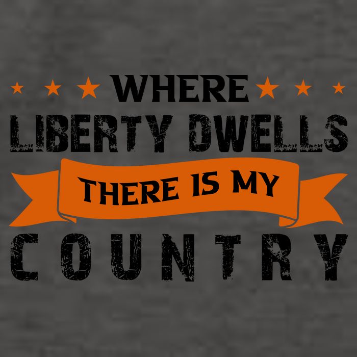 Where Liberty Dwells There Is My Country Gift Memorial Day Vector Backpack