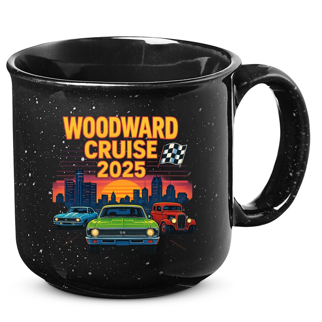 Woodward Legends – Detroit Cruise 2025 15oz Campfire Ceramic Mug