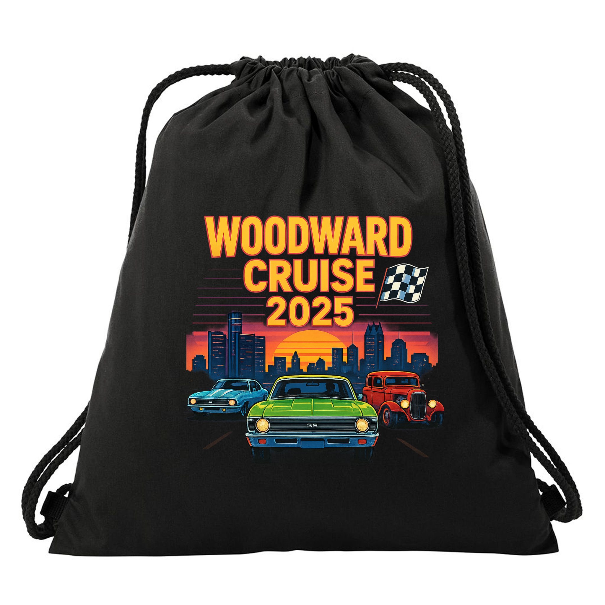 Woodward Legends – Detroit Cruise 2025 Drawstring Bag