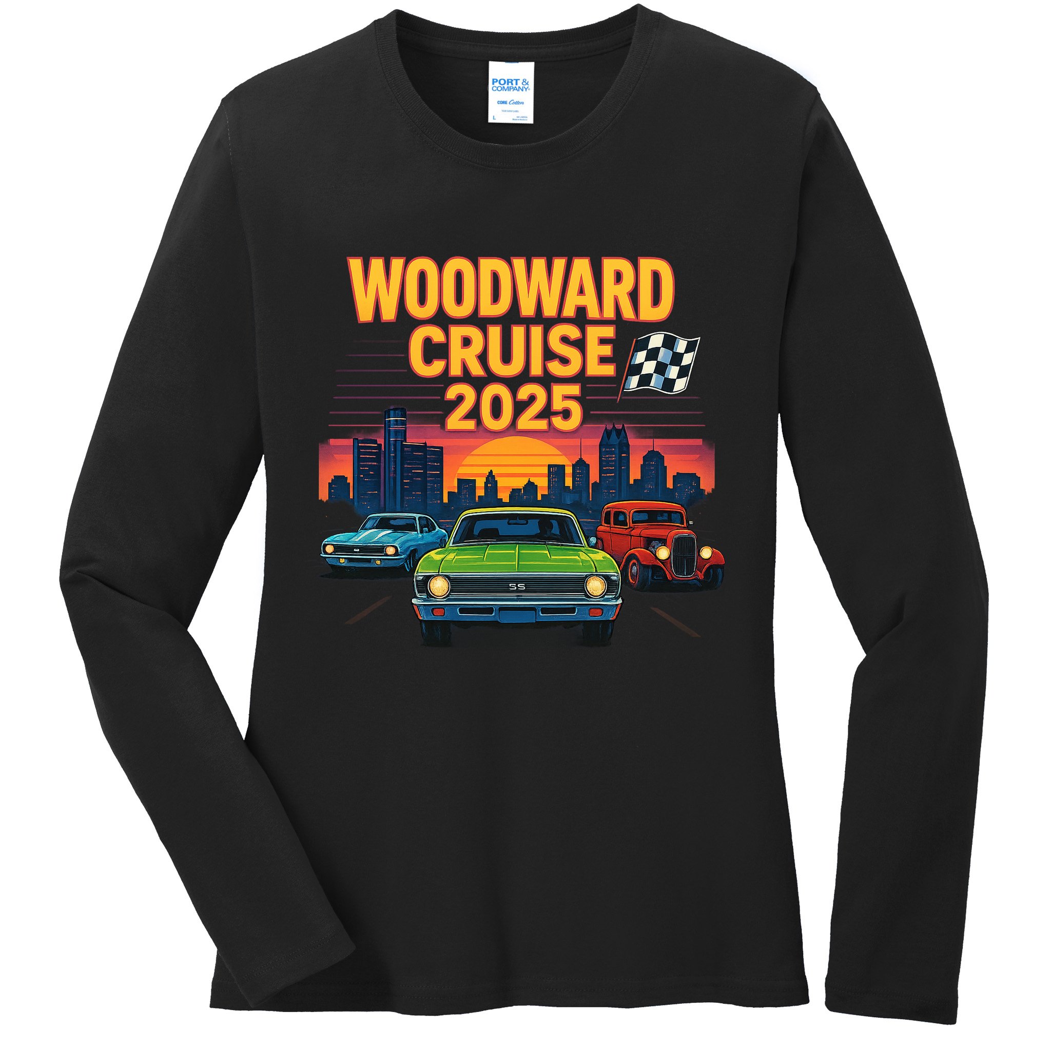 Woodward Legends – Detroit Cruise 2025 Ladies Long Sleeve Shirt