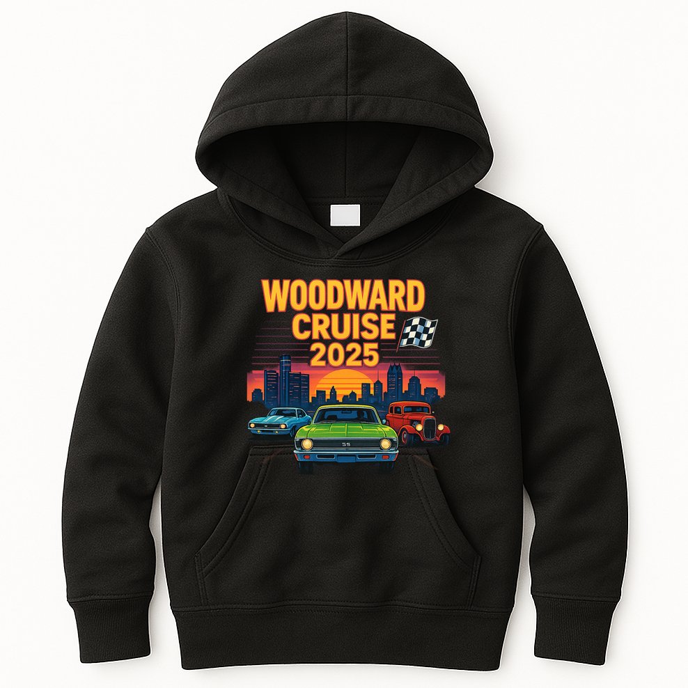 Woodward Legends – Detroit Cruise 2025 Kids Hoodie