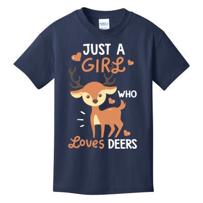 Who Loves Deers Cute Deer Lover Gifts Kids T-Shirt