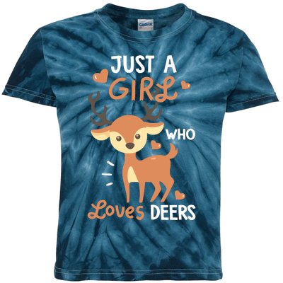 Who Loves Deers Cute Deer Lover Gifts Kids Tie-Dye T-Shirt