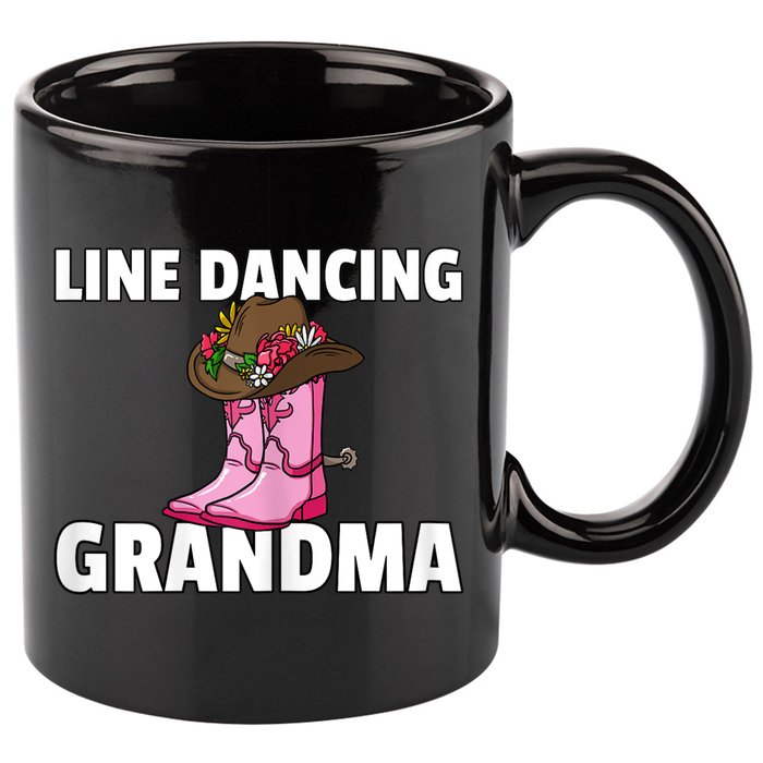 Womens Line Dance Grandma Country Music Dancing Dancer 11oz C Handle Ceramic Mug