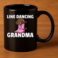 Womens Line Dance Grandma Country Music Dancing Dancer 11oz C Handle Ceramic Mug