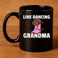 Womens Line Dance Grandma Country Music Dancing Dancer 11oz C Handle Ceramic Mug