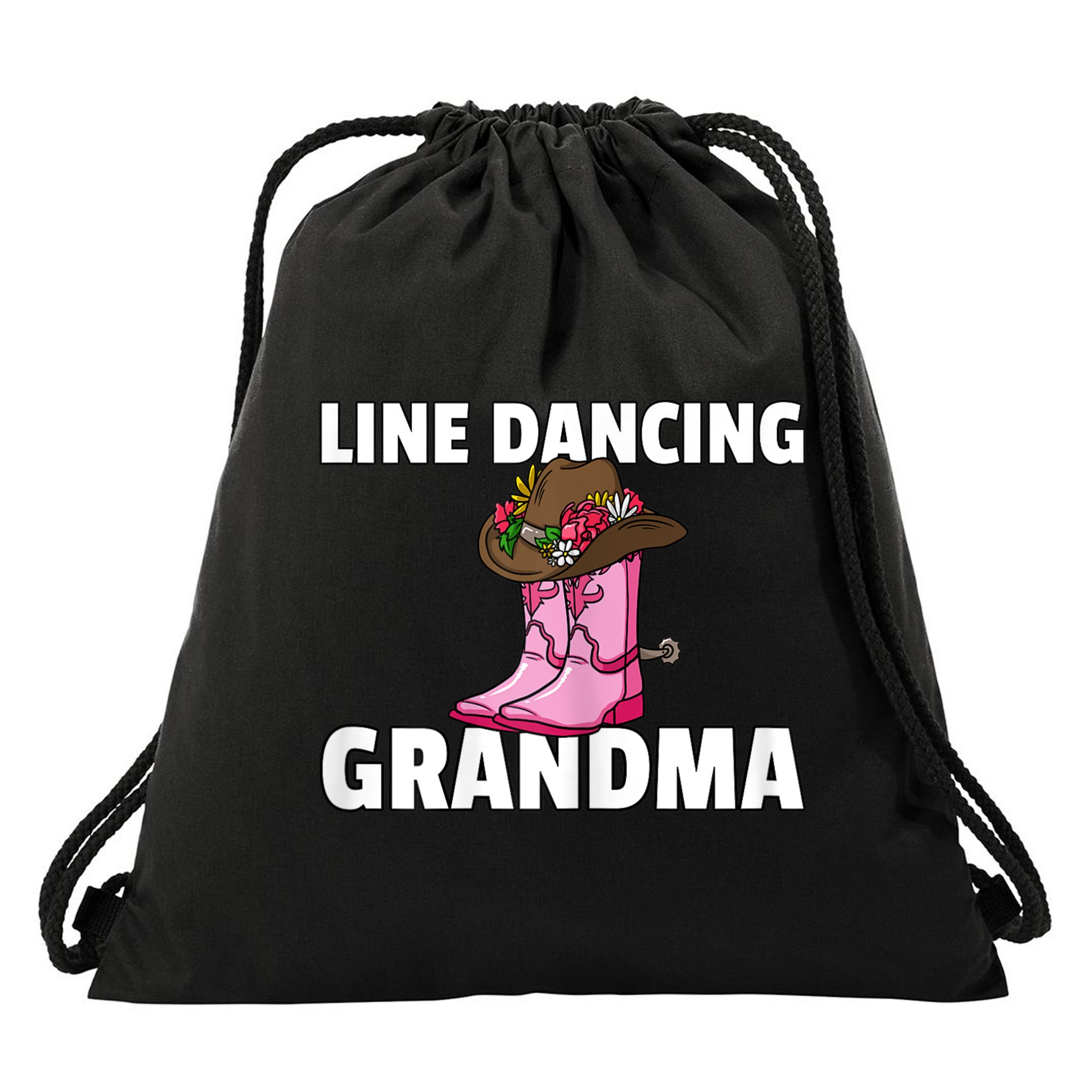 Womens Line Dance Grandma Country Music Dancing Dancer Drawstring Bag