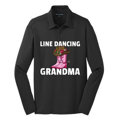 Womens Line Dance Grandma Country Music Dancing Dancer Silk Touch Performance Long Sleeve Polo