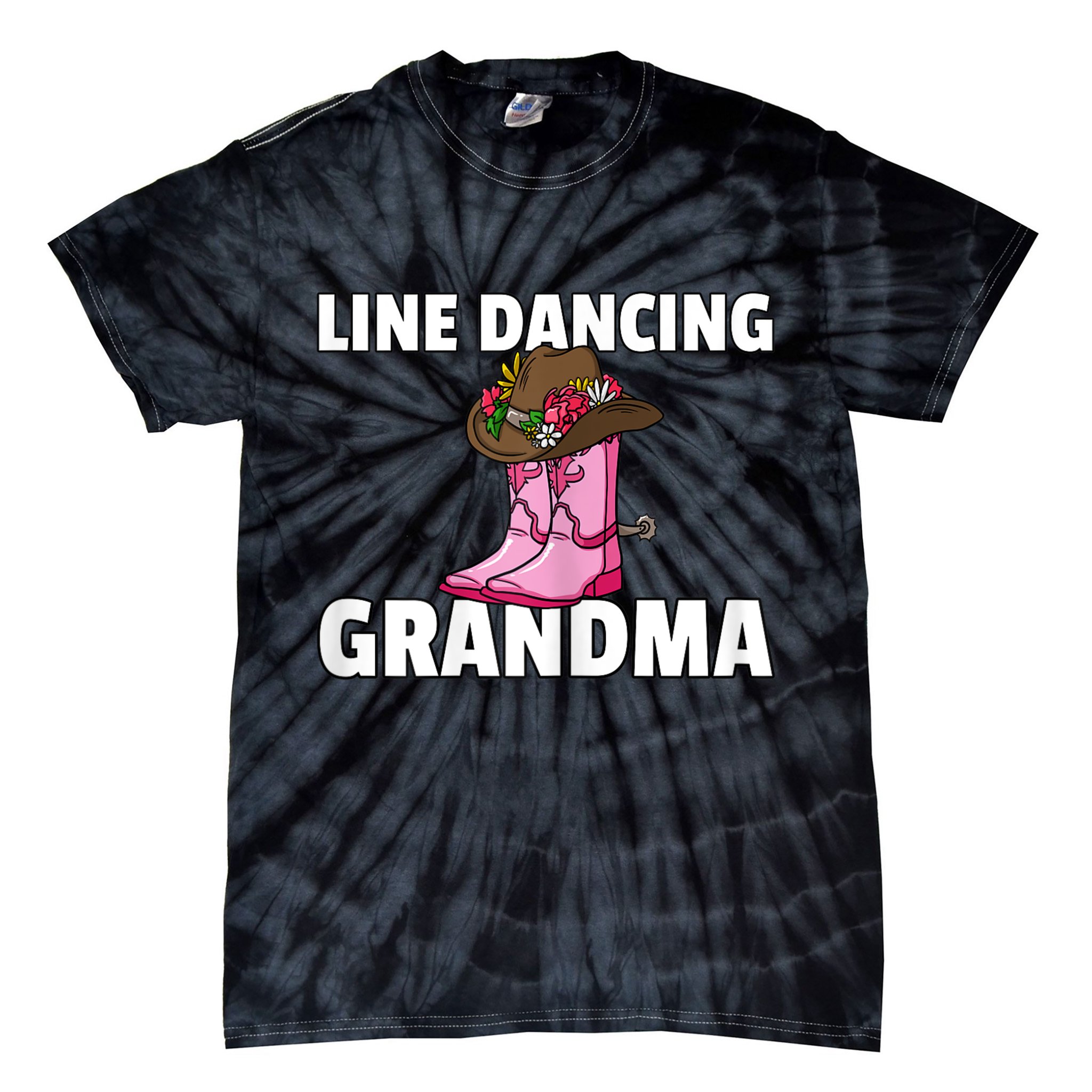 Womens Line Dance Grandma Country Music Dancing Dancer Tie-Dye T-Shirt