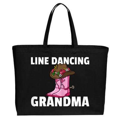 Womens Line Dance Grandma Country Music Dancing Dancer Cotton Canvas Jumbo Tote