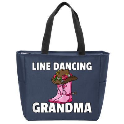 Womens Line Dance Grandma Country Music Dancing Dancer Zip Tote Bag