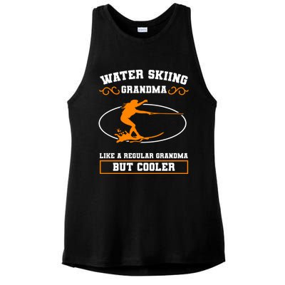 Wave Lover Extreme Sports Water Skiing Grandma Cute Gift Ladies PosiCharge Tri-Blend Wicking Tank