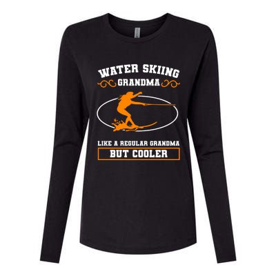 Wave Lover Extreme Sports Water Skiing Grandma Cute Gift Womens Cotton Relaxed Long Sleeve T-Shirt