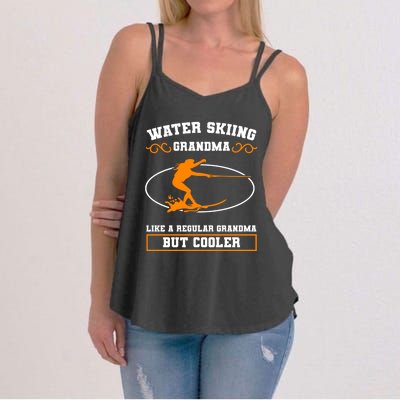 Wave Lover Extreme Sports Water Skiing Grandma Cute Gift Women's Strappy Tank