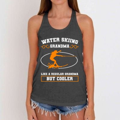 Wave Lover Extreme Sports Water Skiing Grandma Cute Gift Women's Knotted Racerback Tank