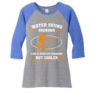 Wave Lover Extreme Sports Water Skiing Grandma Cute Gift Women's Tri-Blend 3/4-Sleeve Raglan Shirt