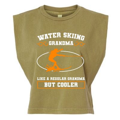 Wave Lover Extreme Sports Water Skiing Grandma Cute Gift Garment-Dyed Women's Muscle Tee