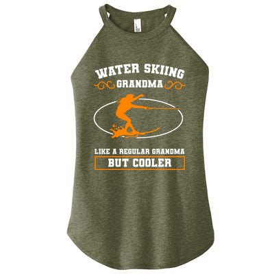 Wave Lover Extreme Sports Water Skiing Grandma Cute Gift Women's Perfect Tri Rocker Tank