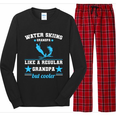 Wave Lover Extreme Sports Athletes Water Skiing Grandpa Gift Long Sleeve Pajama Set