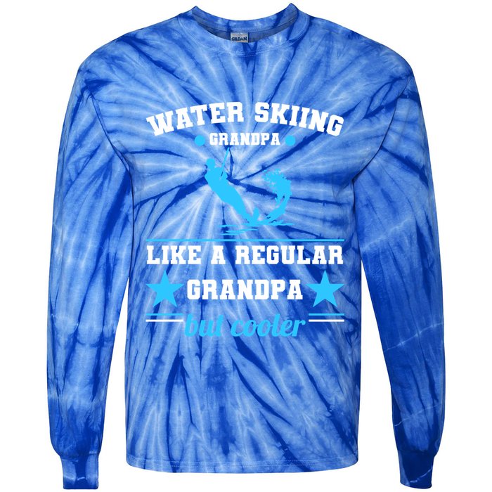 Wave Lover Extreme Sports Athletes Water Skiing Grandpa Gift Tie-Dye Long Sleeve Shirt