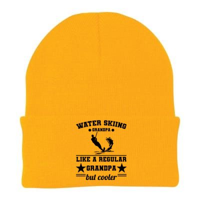 Wave Lover Extreme Sports Athletes Water Skiing Grandpa Gift Knit Cap Winter Beanie