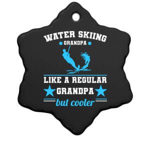 Wave Lover Extreme Sports Athletes Water Skiing Grandpa Gift Ceramic Star Ornament