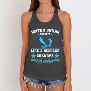 Wave Lover Extreme Sports Athletes Water Skiing Grandpa Gift Women's Knotted Racerback Tank