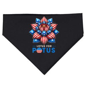 Wo Lotus For Potus Kamala Harris 2024 President USA-Made Doggie Bandana