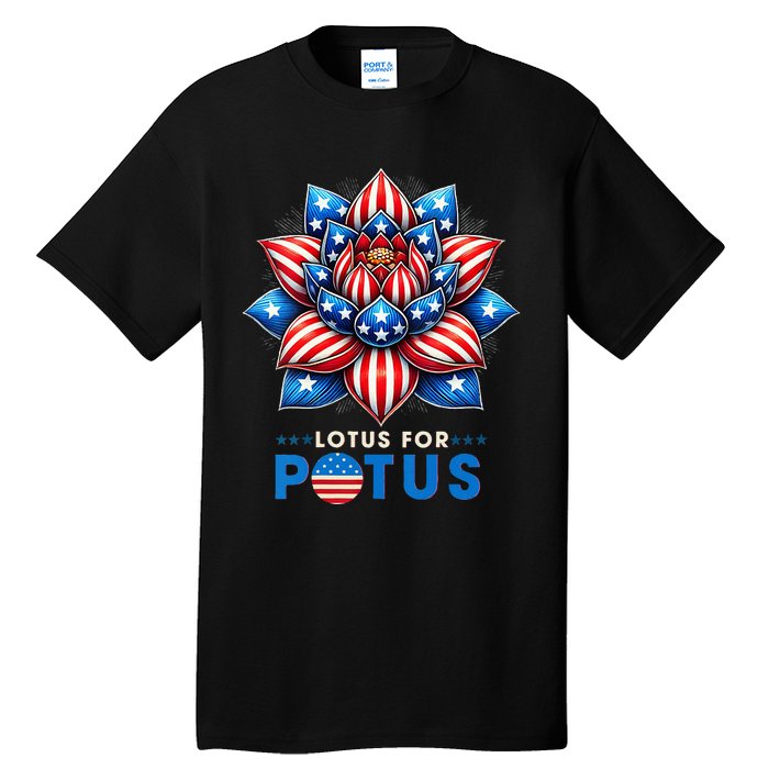 Wo Lotus For Potus Kamala Harris 2024 President Tall T-Shirt