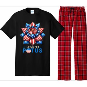 Wo Lotus For Potus Kamala Harris 2024 President Pajama Set