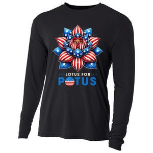 Wo Lotus For Potus Kamala Harris 2024 President Cooling Performance Long Sleeve Crew