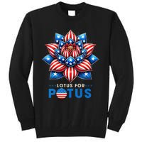 Wo Lotus For Potus Kamala Harris 2024 President Tall Sweatshirt