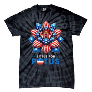 Wo Lotus For Potus Kamala Harris 2024 President Tie-Dye T-Shirt