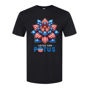 Wo Lotus For Potus Kamala Harris 2024 President Softstyle CVC T-Shirt