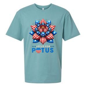 Wo Lotus For Potus Kamala Harris 2024 President Sueded Cloud Jersey T-Shirt