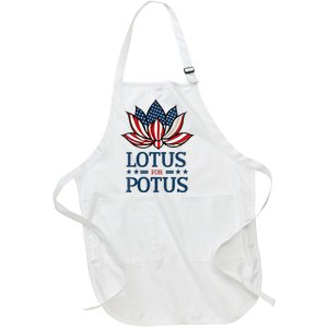 Wo Lotus For Potus Kamala Harris Us Election 2024 Full-Length Apron With Pockets