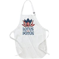 Wo Lotus For Potus Kamala Harris Us Election 2024 Full-Length Apron With Pockets