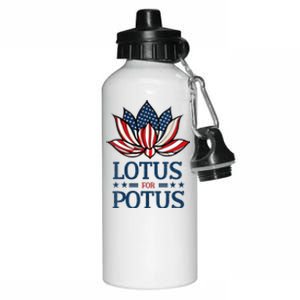 Wo Lotus For Potus Kamala Harris Us Election 2024 Aluminum Water Bottle