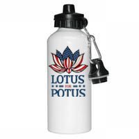 Wo Lotus For Potus Kamala Harris Us Election 2024 Aluminum Water Bottle