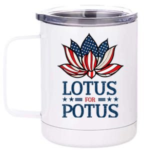 Wo Lotus For Potus Kamala Harris Us Election 2024 12 oz Stainless Steel Tumbler Cup