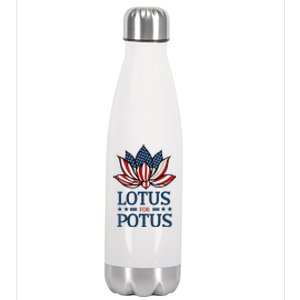 Wo Lotus For Potus Kamala Harris Us Election 2024 Stainless Steel Insulated Water Bottle